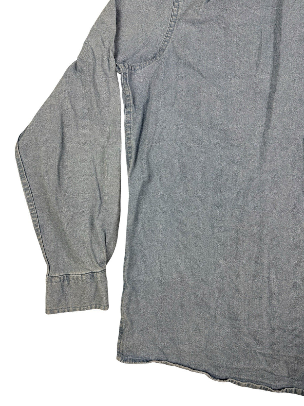 Wrangler Flex Comfort Blue Denim Western Shirt Large