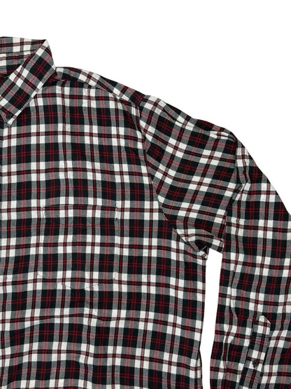 Chaps Retro Red Plaid Cotton Button Up Collared Shirt XL
