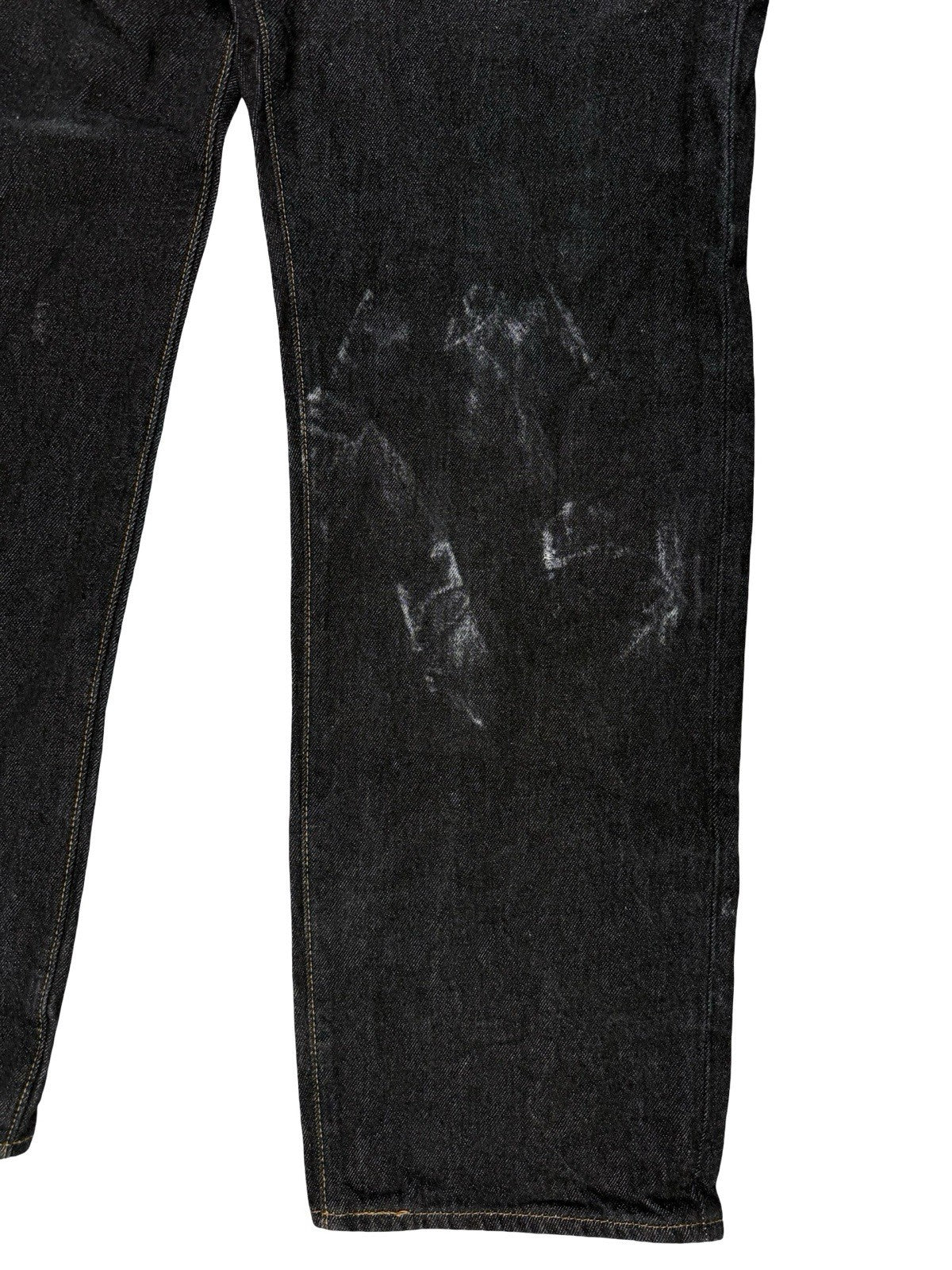 Levi's 501 Dark Blue Denim Grunge Jeans 36W 32L