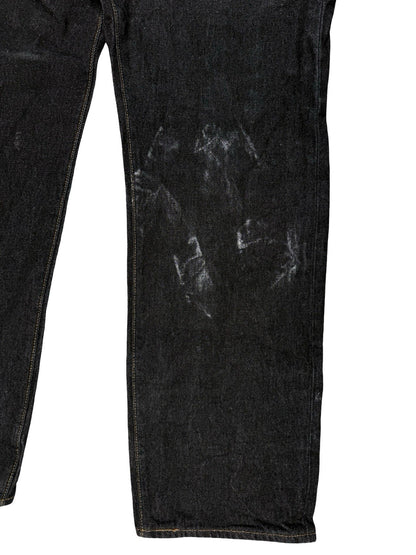 Levi's 501 Dark Blue Denim Grunge Jeans 36W 32L