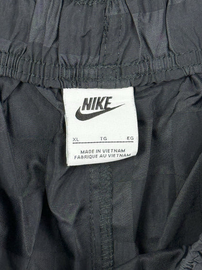 Nike Black Checker Pattern Nylon Sport Shorts XL