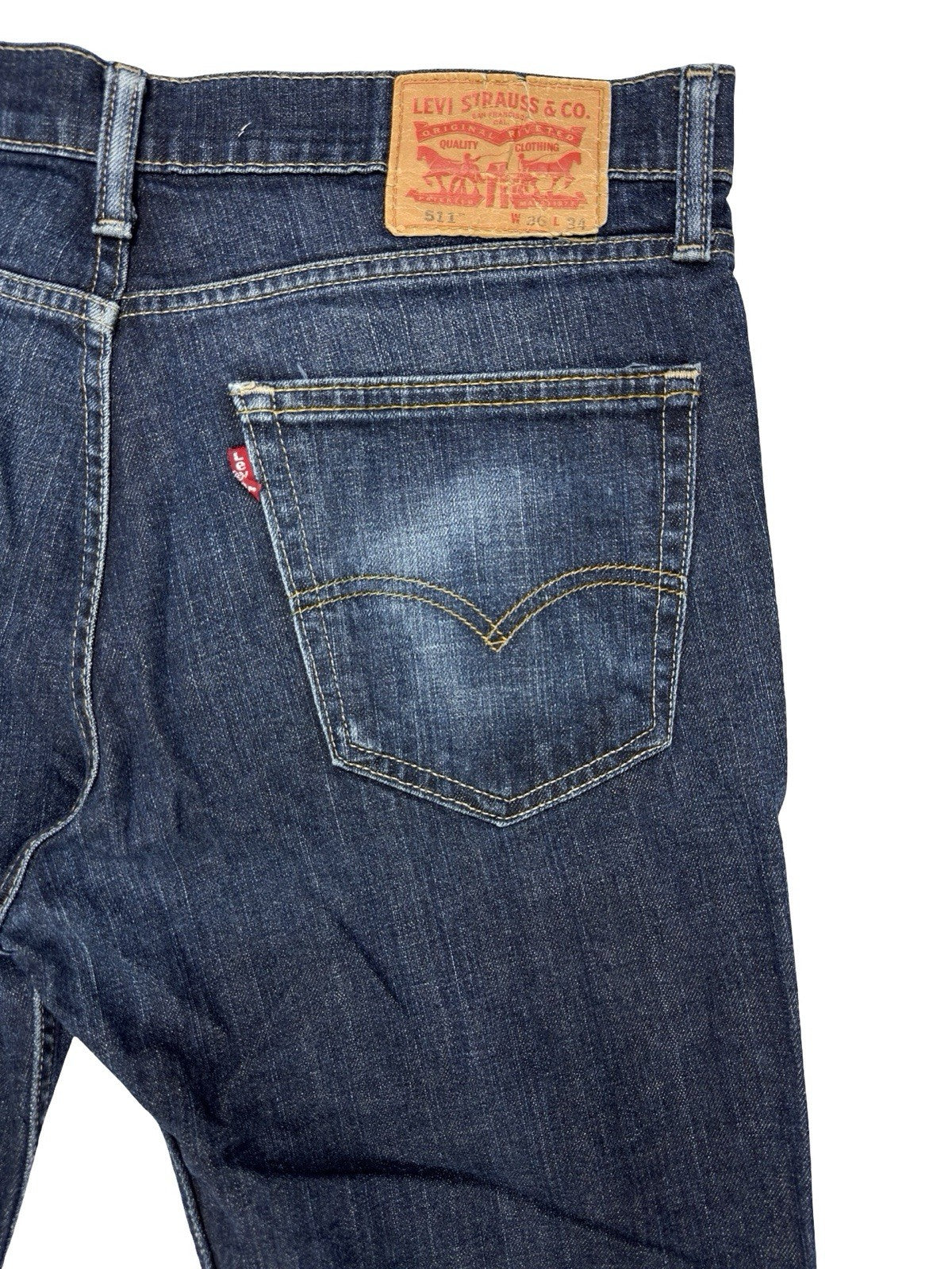 Levi's 511 Slim Fit Straight Fit Blue Denim Jeans 36W 34L