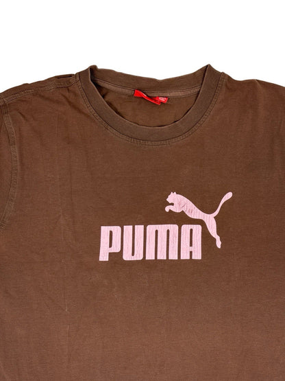 Puma Brown Cotton Blend Top Medium