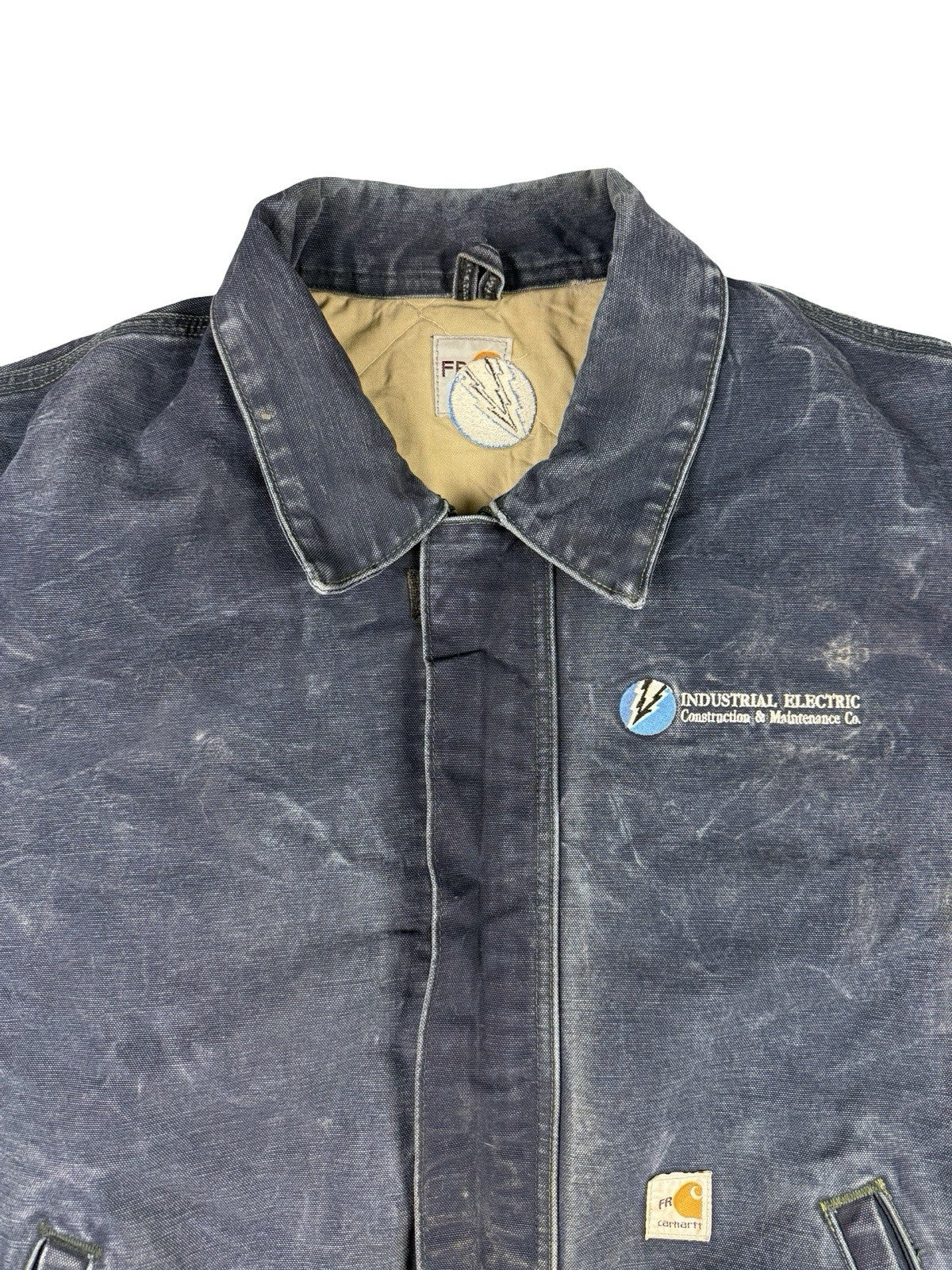 Carhartt Blue FR 101623 410 Workwear Insulated Jacket Distressed XL