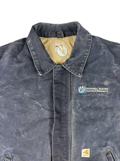 Carhartt Blue FR 101623 410 Workwear Insulated Jacket Distressed XL