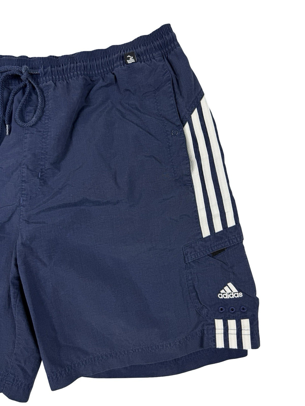 Adidas Blue Retro Y2K 00's Swim Trunk Shorts Large