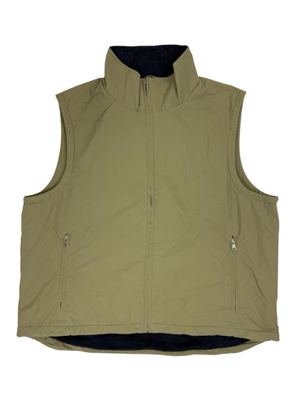 LL Bean Retro Green Fleece Lined Gillet Bodywarmer XL