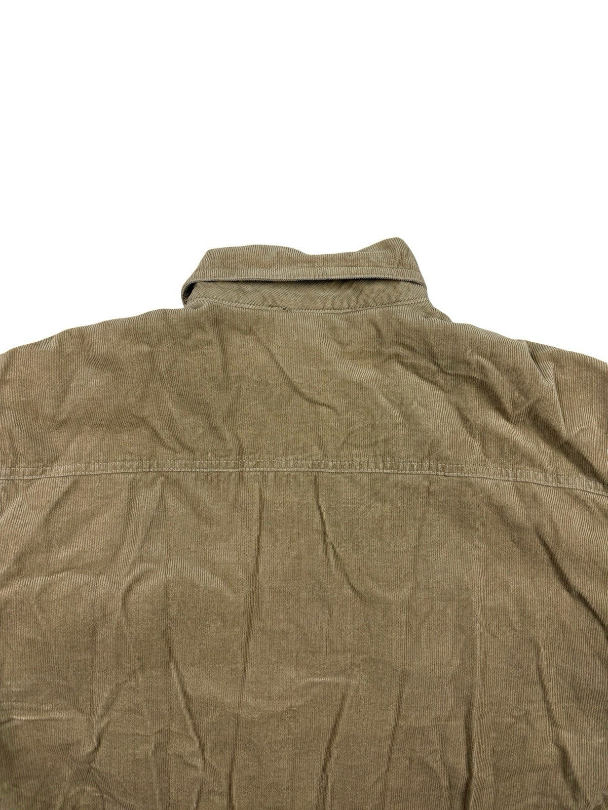 Lanesboro Beige Fleece Lined Corduroy Button Up Jacket Medium
