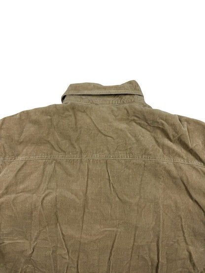 Lanesboro Beige Fleece Lined Corduroy Button Up Jacket Medium