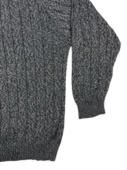 Faded Glory Heather Grey Cotton Knit Jumper Large