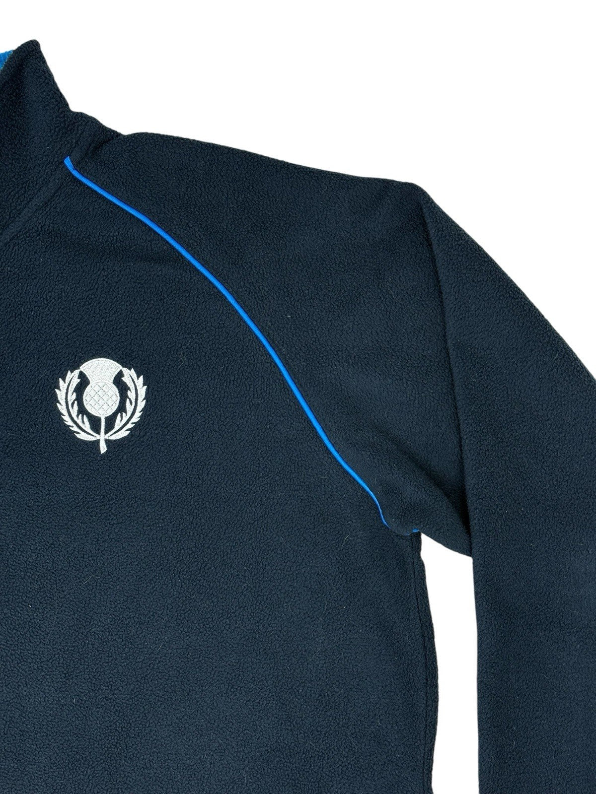 Scotland Classics Blue 1/4 Zip Fleece Jumper Large