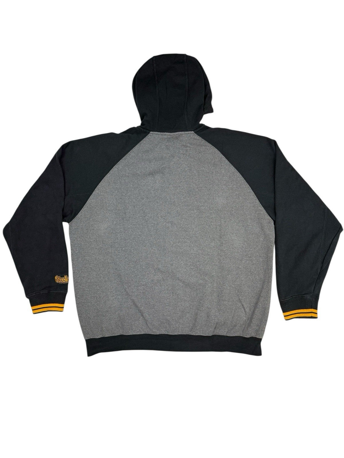 NFL Pittsburgh Steelers Retro Grey Zip Hoodie Jacket XL