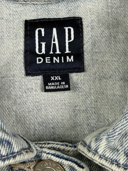 GAP Light Blue Denim Trucker Cowboy Jacket 2XL