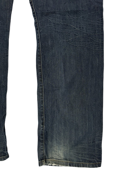 Levi's 501 Blue Straight Leg Button Fly Denim Jeans 36W 32L