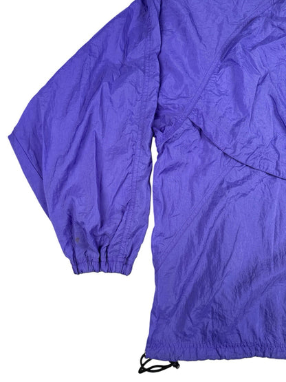 Reebok Retro Purple Nylon Zip Track Jacket Large