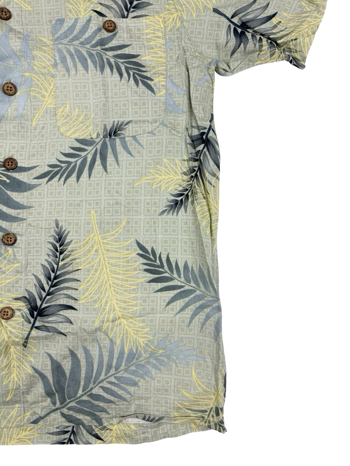 Ron Chereskin Vintage Green Hawaiian Floral Shirt Medium