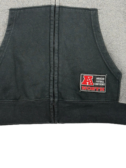 NFL Pittsburgh Steelers Retro Grey Zip Hoodie Jacket XL