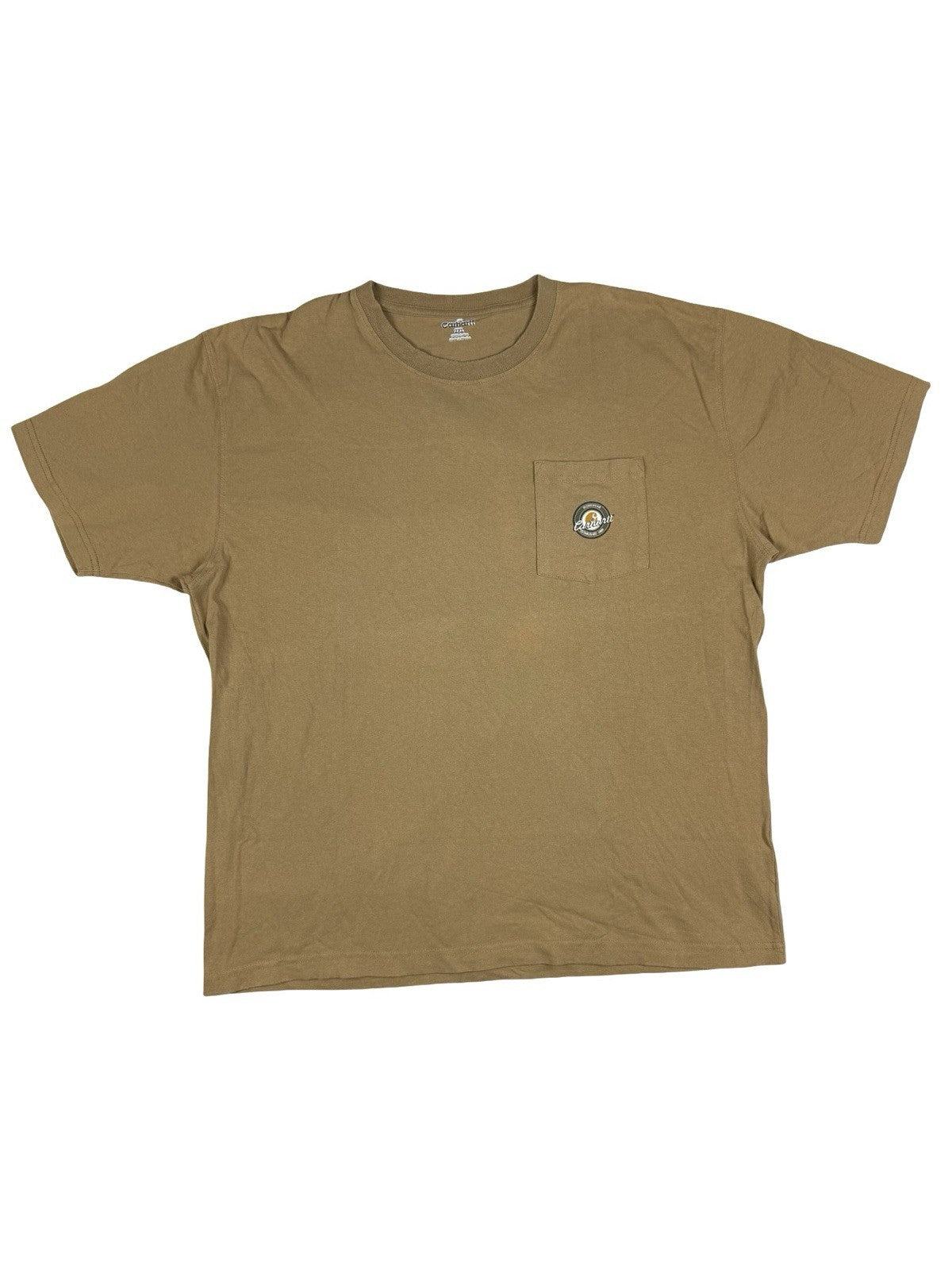 Carhartt Retro Beige Printed Workwear Short Sleeve Top 2XL