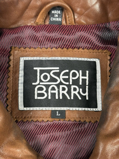 Joseph Barry Retro Brown Genuine Leather Jacket Large