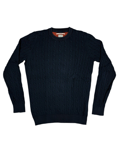Racing Green Blue Knit Cotton Jumper Small