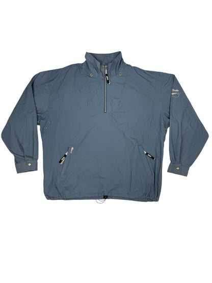 Reebok Blue Retro 1/4 Zip Pullover Jacket Large