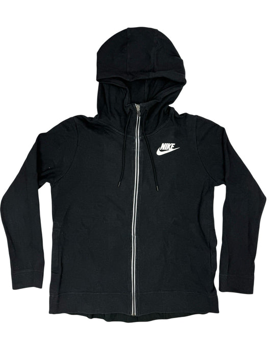 Nike Black Zip Through Printed Logo Running Hoodie Jacket Small