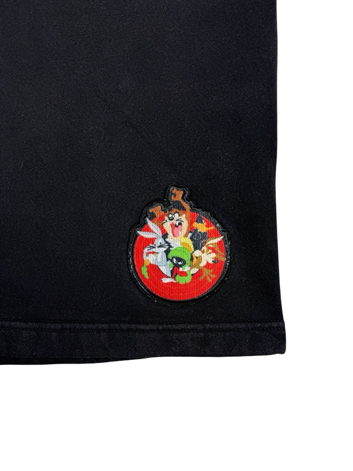 Looney Tunes Black Cotton Lounge Sweat Cartoon Shorts Large