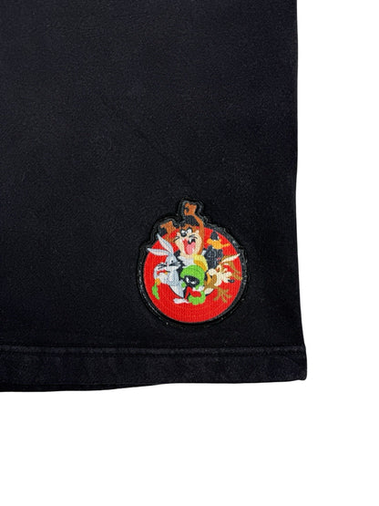 Looney Tunes Black Cotton Lounge Sweat Cartoon Shorts Large