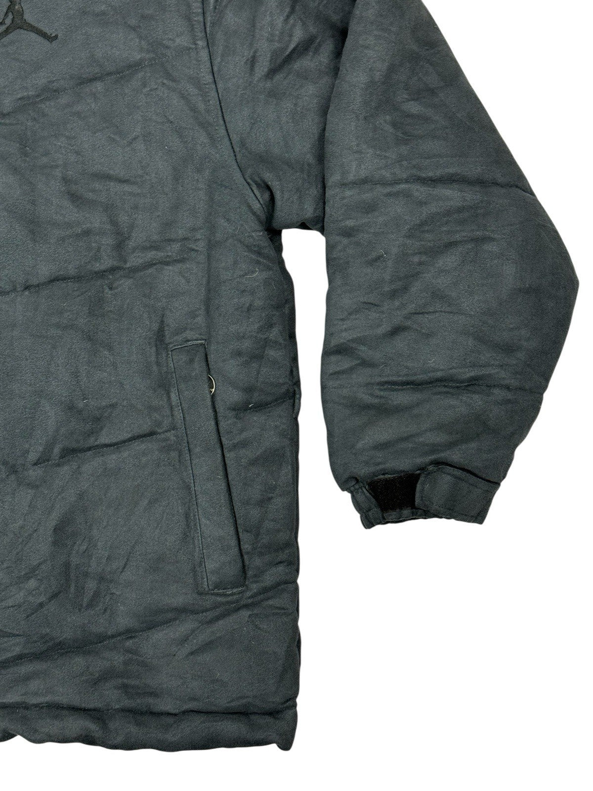 Nike Air Jordan Retro Grey Plaid Lined Puffer Jacket Small