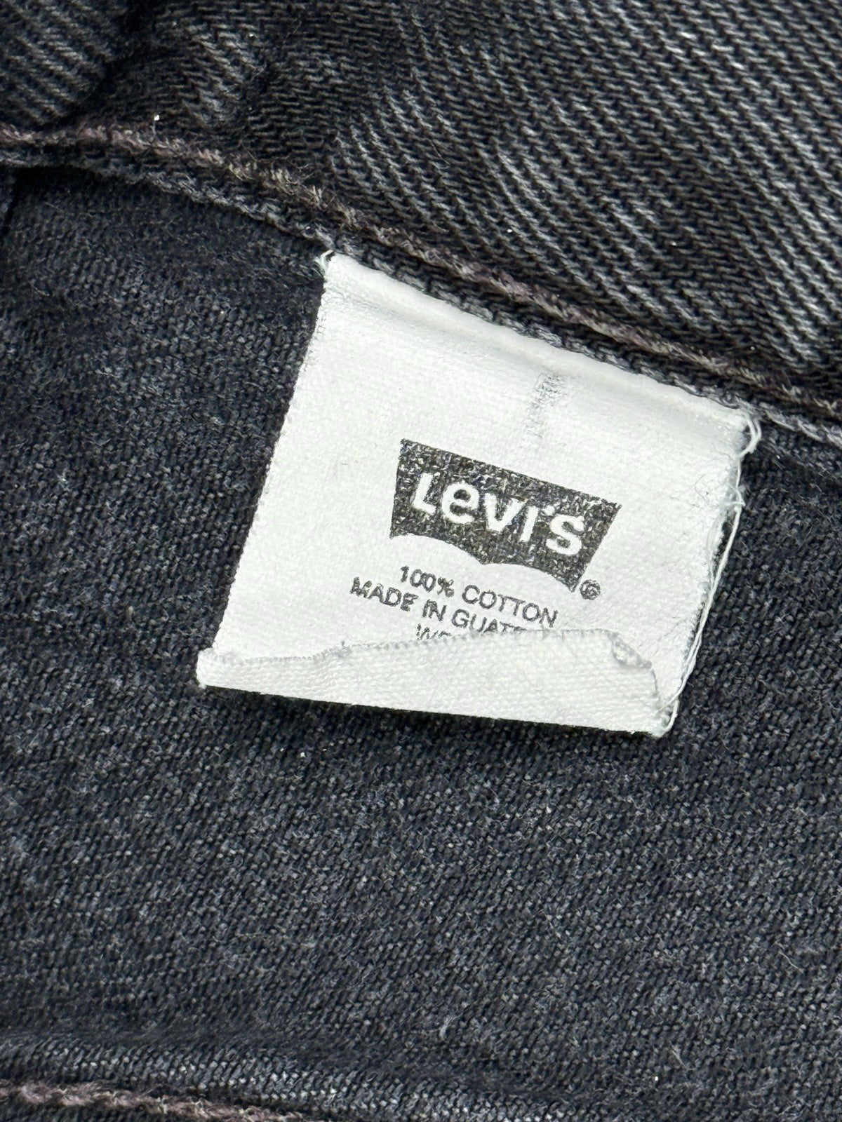 Levi's 501 Black Faded Retro Straight Leg Denim Jeans 32W 30L