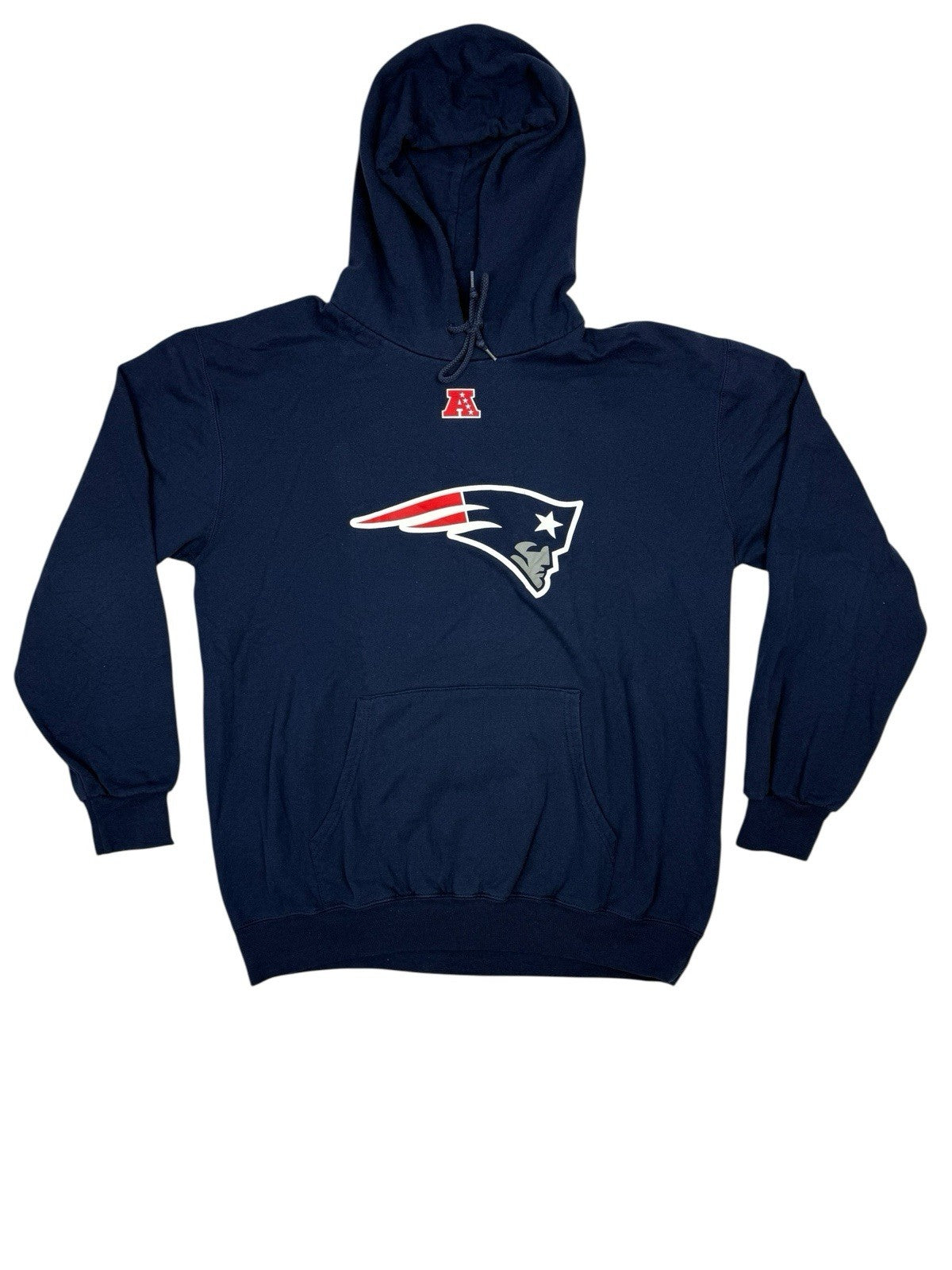 NFL Blue New England Patriots Printed American Football Hoodie Medium