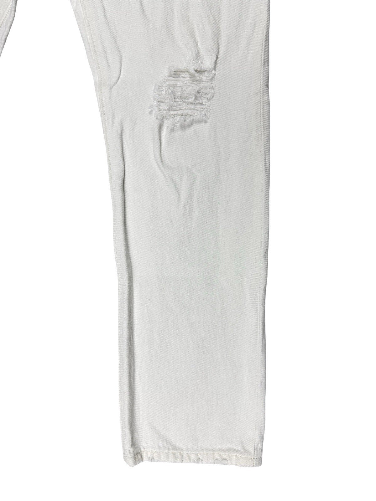 Levi's 501 CT White Distressed Denim Jeans 28W 32L
