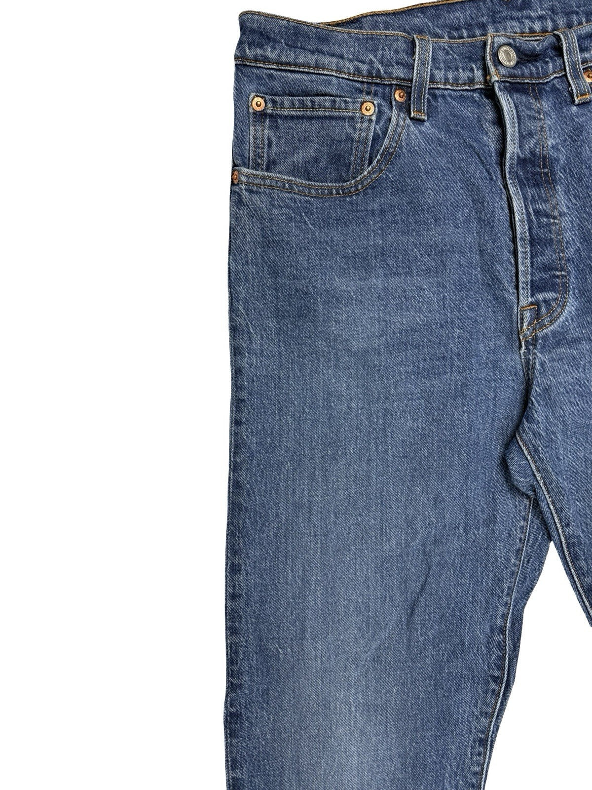 Levi's 501 Blue Denim Straight Leg Jeans 30W 30L
