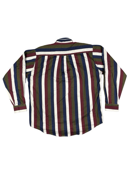 Hunt Club Retro Multi Striped Cotton Shirt Large