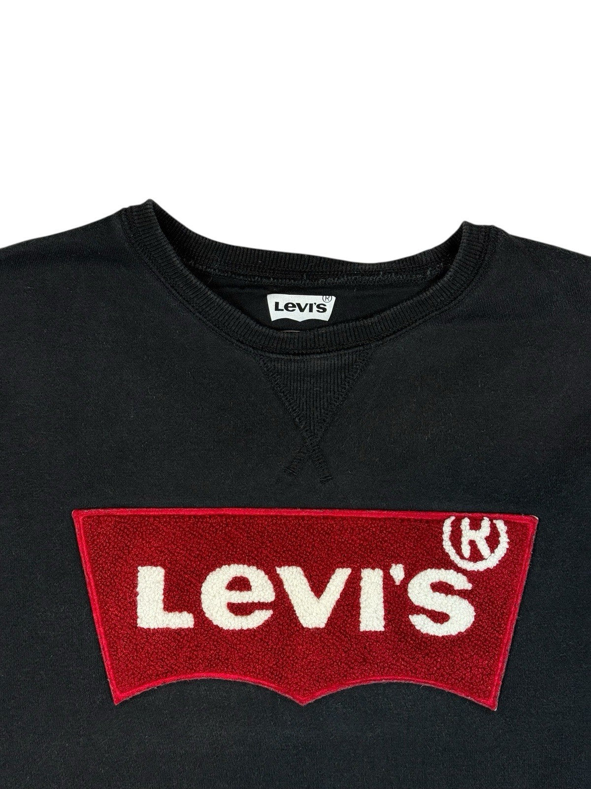 Levi's Black Batwing Patch Jumper Large