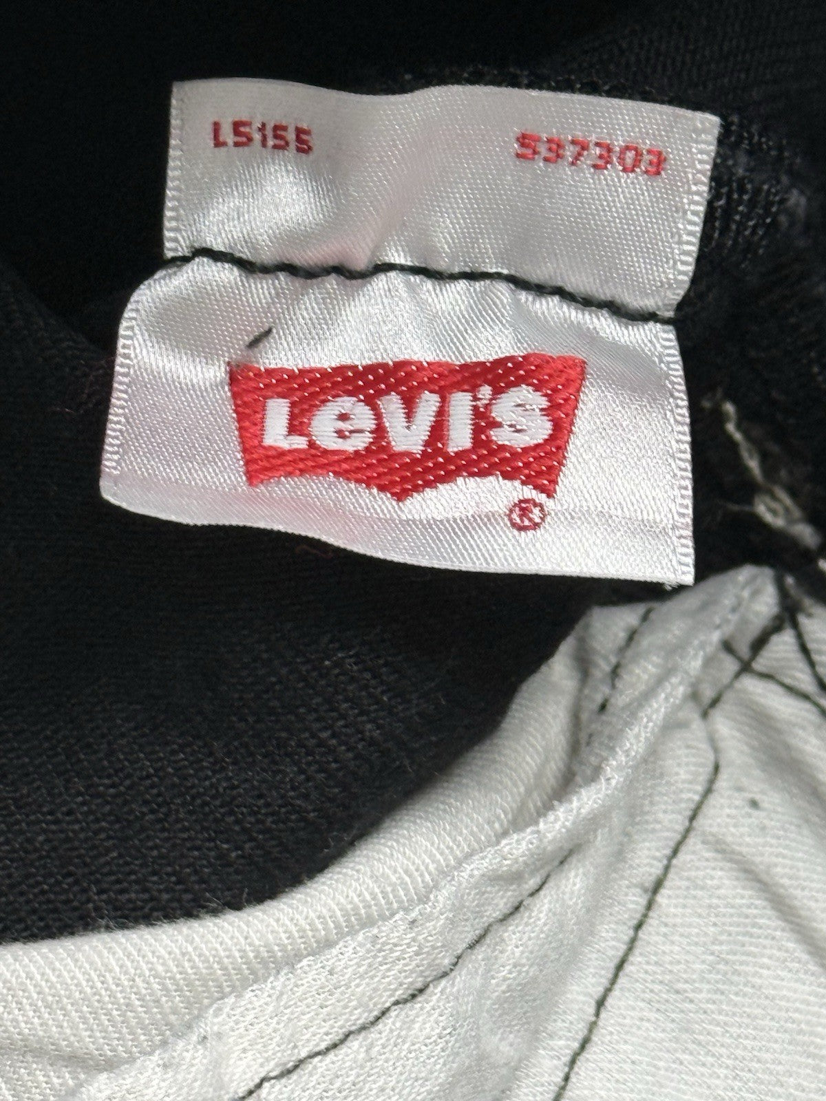 Levi's 501 Black Straight Leg Denim Jeans 32W 34L