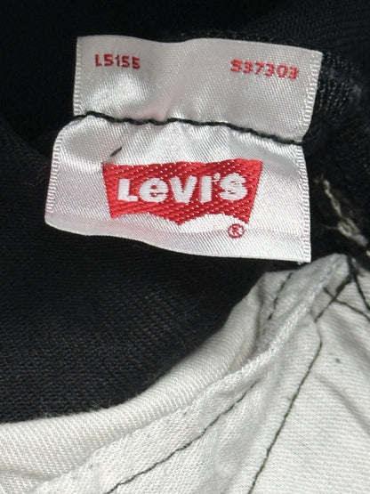Levi's 501 Black Straight Leg Denim Jeans 32W 34L