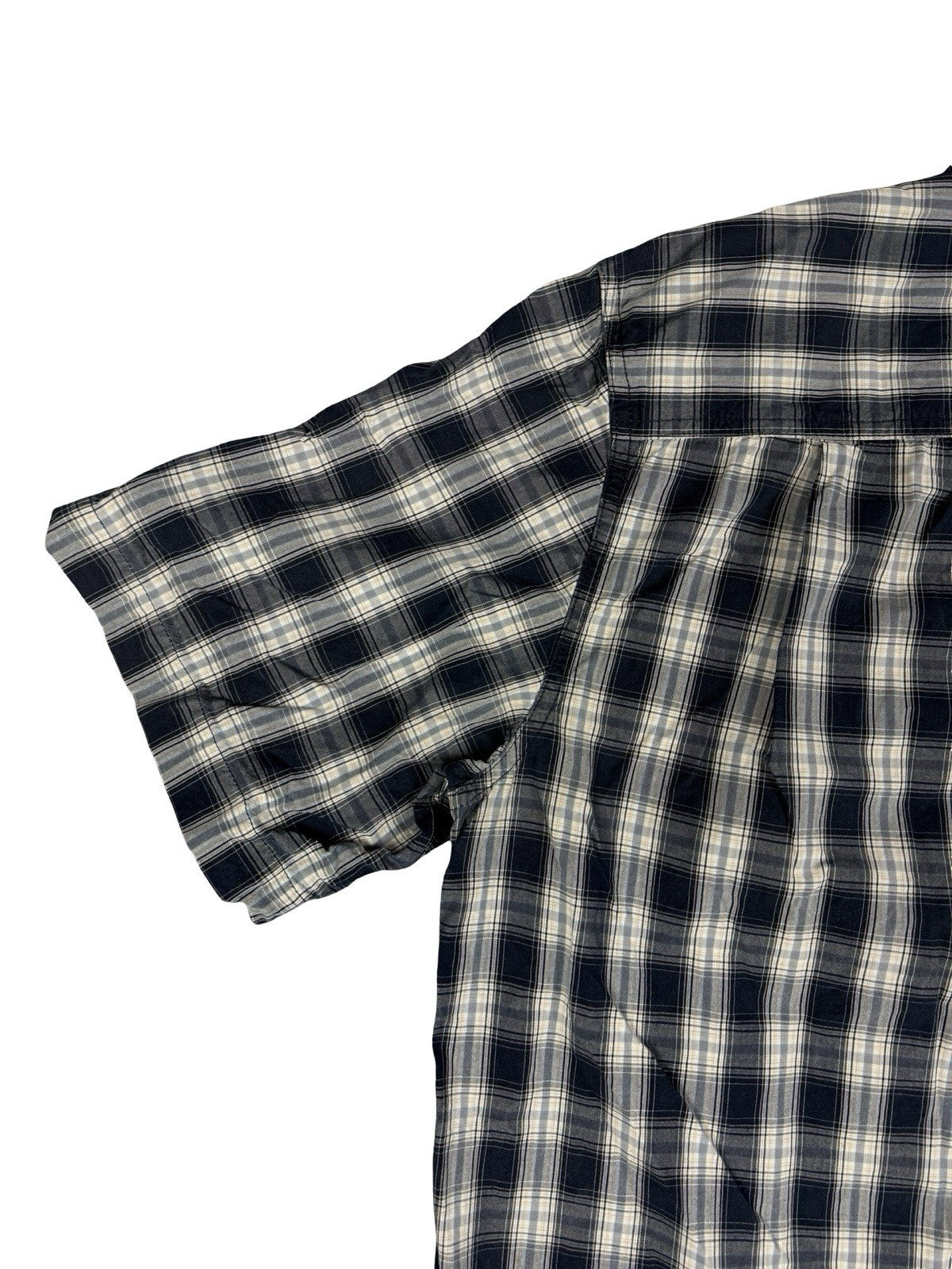 Carhartt Relaxed Fit Blue Plaid Short Sleeve Button Shirt Large