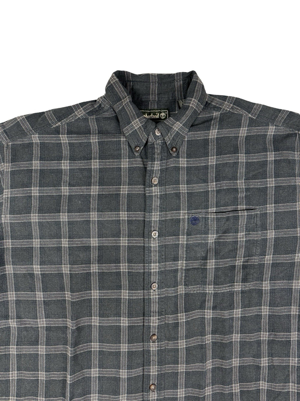 Timberland Cotton Purple Plaid Flannel Lumberjack Shirt Large