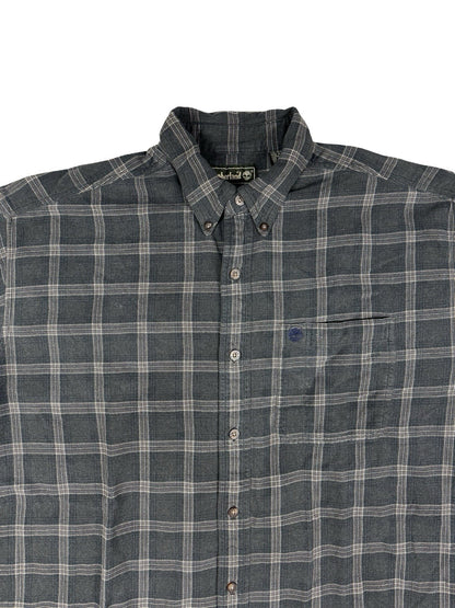 Timberland Cotton Purple Plaid Flannel Lumberjack Shirt Large
