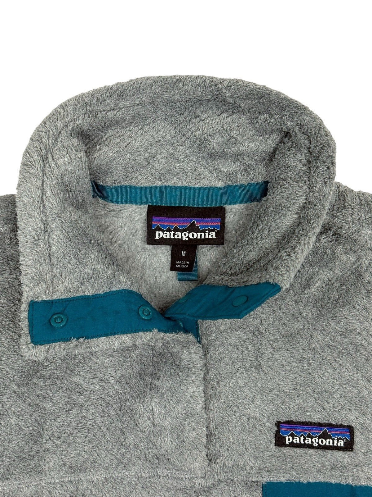 Patagonia Grey Snap Fleece Jumper Medium