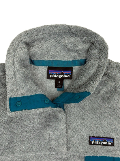 Patagonia Grey Snap Fleece Jumper Medium
