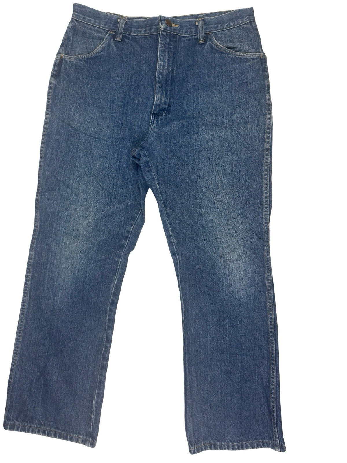 Rustler Wrangler Blue Denim Straight Leg Jeans 32W 30L