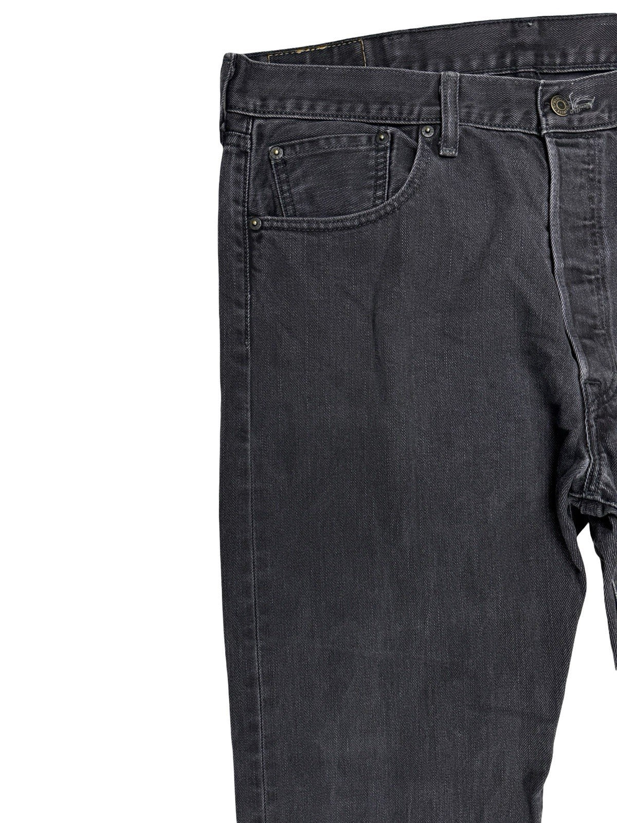Levi's 501 Black Denim Straight Leg Jeans 38W 32L