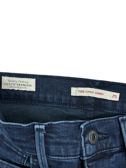 Levi's Blue 720 High Rise Super Skinny Jeans 25W 30L