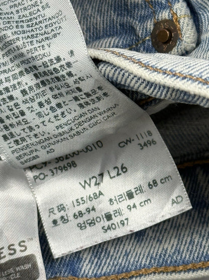 Levi's 501 Blue Denim Jeans Size 27W 26L