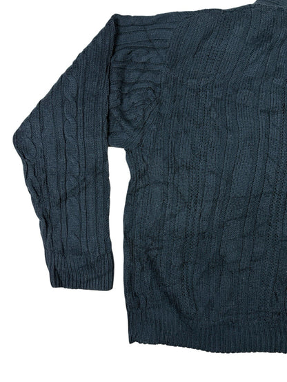 Towncraft Retro Blue Knit Cardigan XL