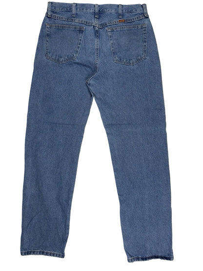 Rustler Wrangler Blue Denim Straight Leg Jeans 34W 32L