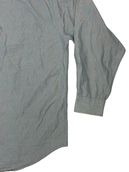 Tommy Hilfiger Retro Blue Collared Shirt Large