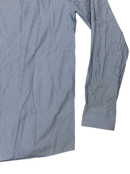 Tommy Hilfiger Blue Striped Collared Shirt Large 16" Collar